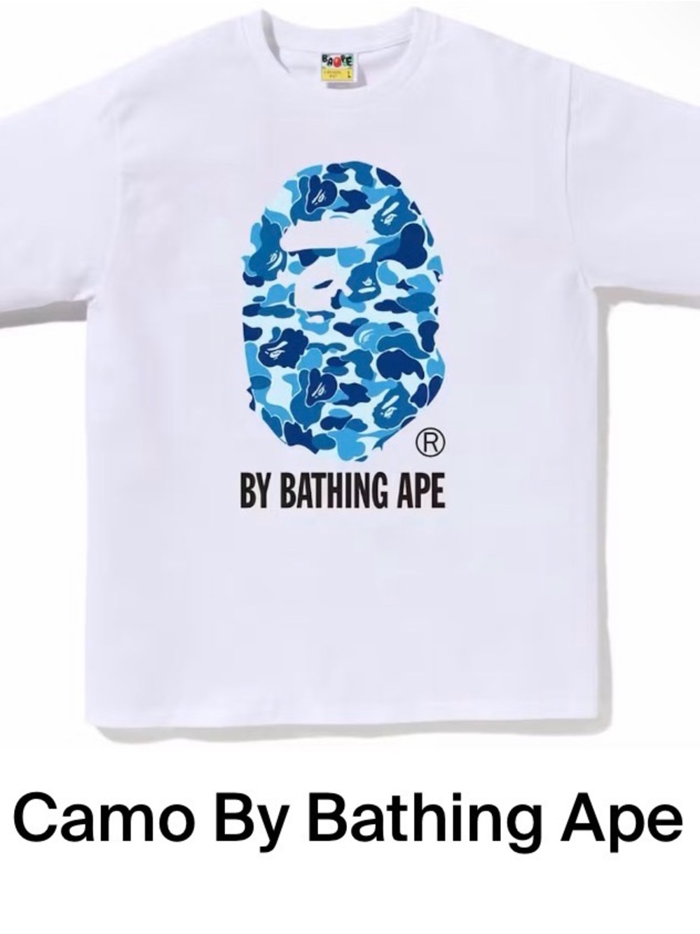 Bape blue camo white tee 2XL